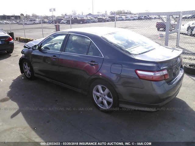 4T1BE46K09U903406 - 2009 TOYOTA CAMRY SE/LE/XLE GRAY photo 3
