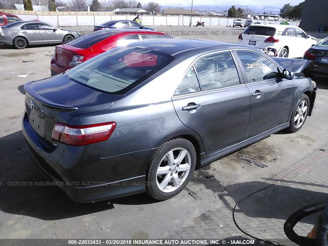 4T1BE46K09U903406 - 2009 TOYOTA CAMRY SE/LE/XLE GRAY photo 4