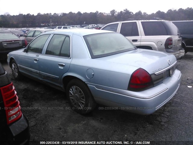 2MEFM74V98X626056 - 2008 MERCURY GRAND MARQUIS GS BLUE photo 3