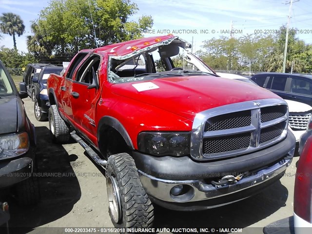 3D7KS28D25G902437 - 2005 DODGE RAM 2500 ST/SLT RED photo 1