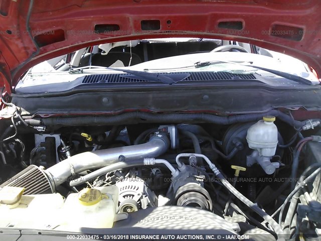 3D7KS28D25G902437 - 2005 DODGE RAM 2500 ST/SLT 红色 照片 10