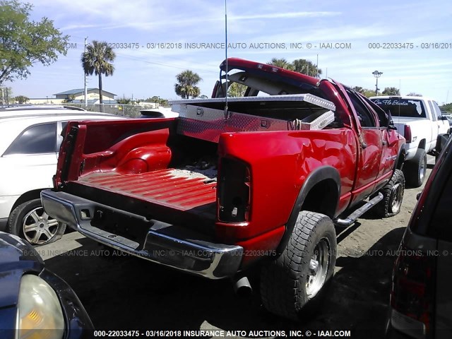 3D7KS28D25G902437 - 2005 DODGE RAM 2500 ST/SLT 红色 照片 4