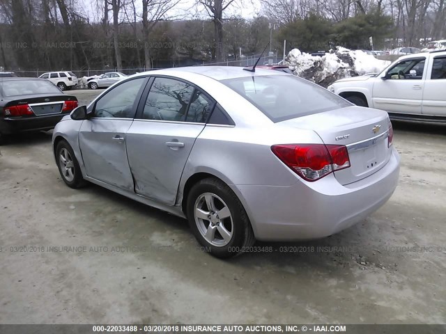 1G1PC5SB5E7187910 - 2014 CHEVROLET CRUZE LT SILVER photo 3