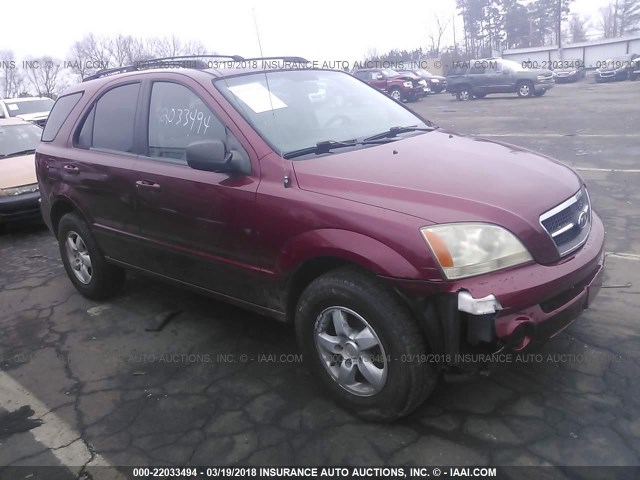 KNDJC733365511448 - 2006 KIA SORENTO EX/LX RED photo 1