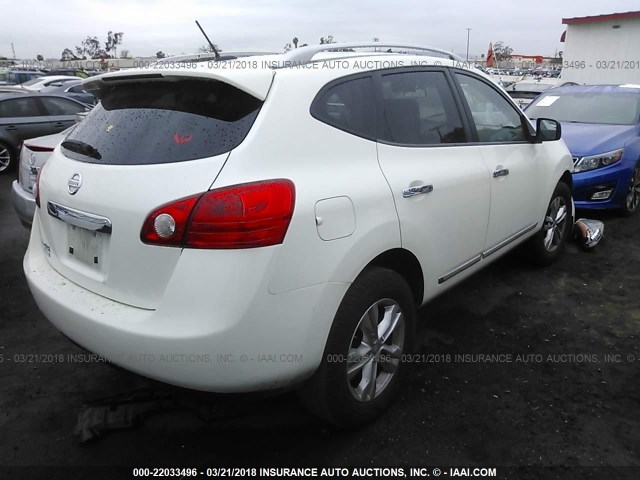 JN8AS5MT6FW658206 - 2015 NISSAN ROGUE SELECT S WHITE photo 4