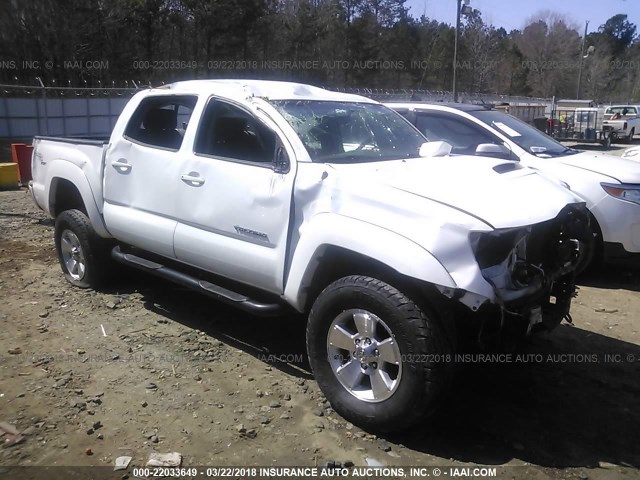 5TELU42N97Z415961 - 2007 TOYOTA TACOMA DOUBLE CAB თეთრი ფოტო 1