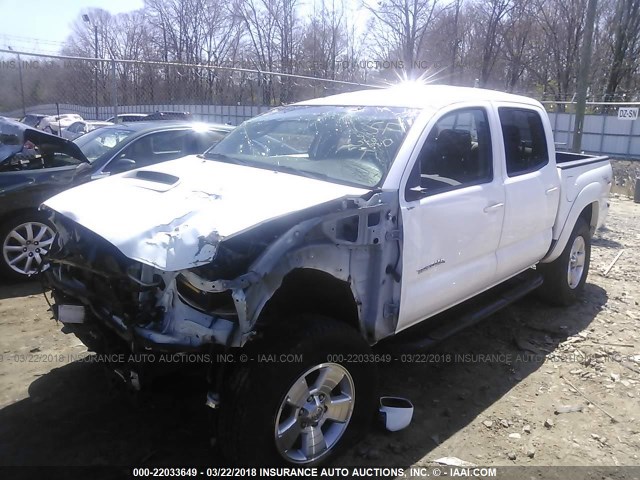 5TELU42N97Z415961 - 2007 TOYOTA TACOMA DOUBLE CAB თეთრი ფოტო 2