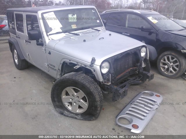 1J4BA3H13BL614315 - 2011 JEEP WRANGLER UNLIMITE SPORT GRAY photo 6