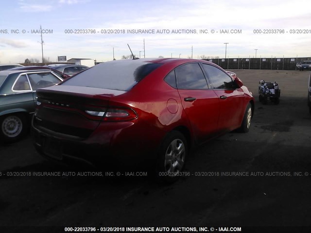 1C3CDFAA7DD257669 - 2013 DODGE DART SE/AERO RED photo 4