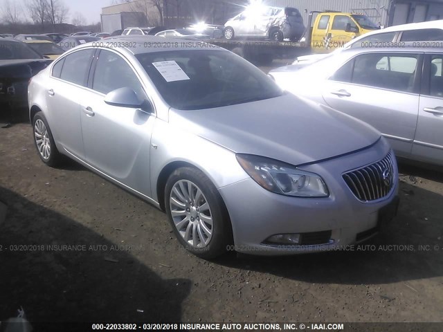 W04GX5GV1B1067707 - 2011 BUICK REGAL CXL SILVER photo 1