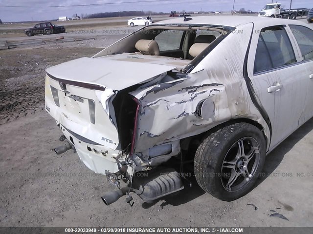 1G6DW677660220891 - 2006 CADILLAC STS WHITE photo 6