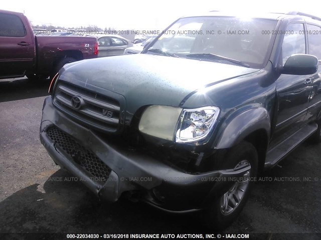 5TDZT34A64S236416 - 2004 TOYOTA SEQUOIA SR5 GREEN photo 6