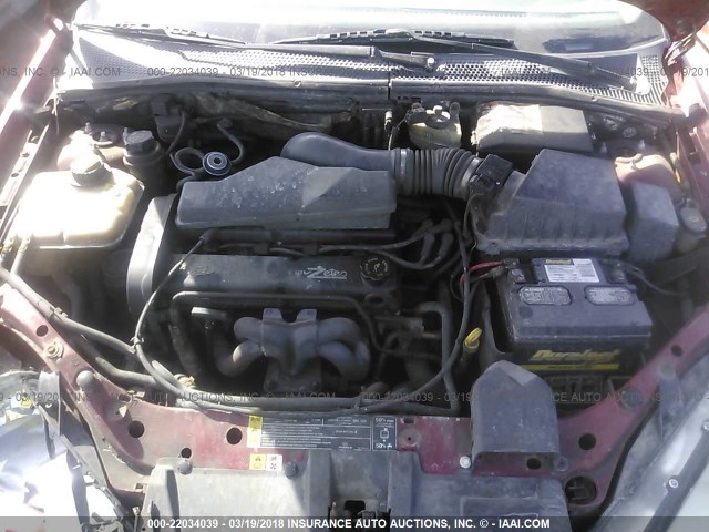 3FAFP3139YR101233 - 2000 FORD FOCUS ZX3 RED photo 10