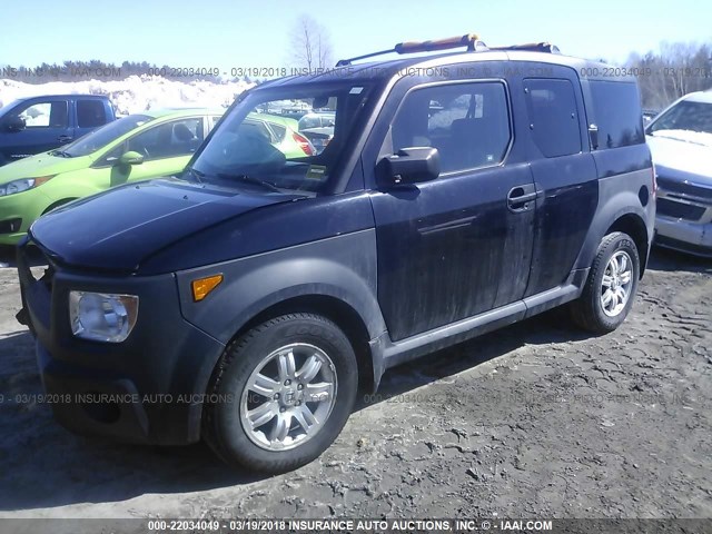 5J6YH27626L010502 - 2006 HONDA ELEMENT EX BLACK photo 2