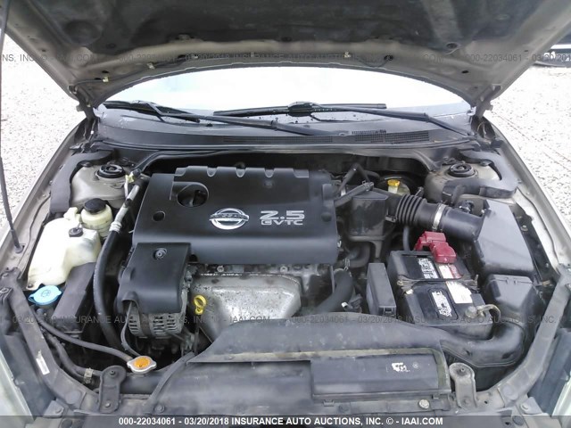 1N4AL11D86C212175 - 2006 NISSAN ALTIMA S/SL GRAY photo 10