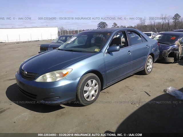 4T1BE32K44U819100 - 2004 TOYOTA CAMRY LE/XLE/SE Light Blue photo 2