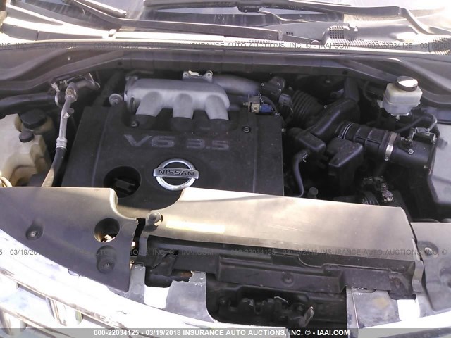 JN8AZ08T95W330981 - 2005 NISSAN MURANO SL/SE/S BLACK photo 10