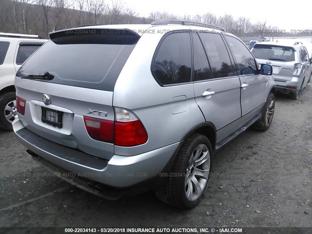 WBAFB33541LH24769 - 2001 BMW X5 4.4I SILVER photo 4