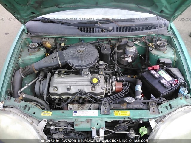 2C1MR2290S6767871 - 1995 GEO METRO LSI GREEN photo 10