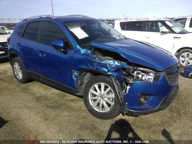 JM3KE2CYXE0347180 - 2014 MAZDA CX-5 TOURING BLUE photo 1