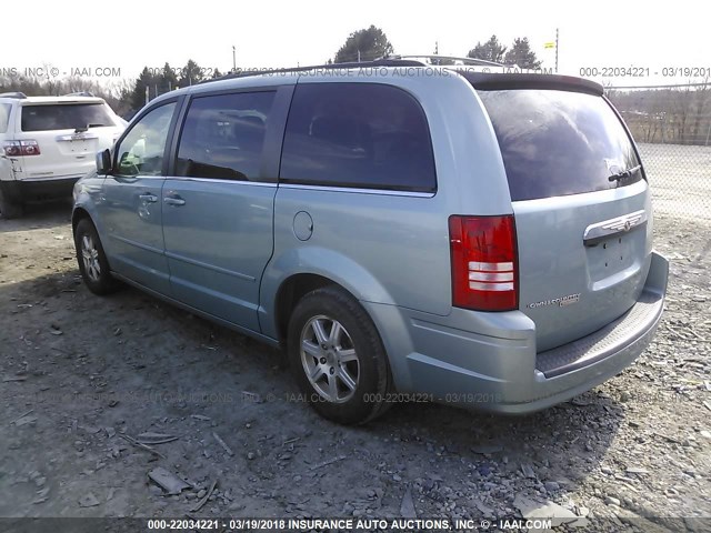 2A8HR54P88R716801 - 2008 CHRYSLER TOWN & COUNTRY TOURING Light Blue photo 3