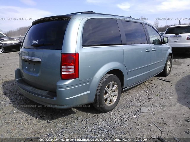 2A8HR54P88R716801 - 2008 CHRYSLER TOWN & COUNTRY TOURING Light Blue photo 4