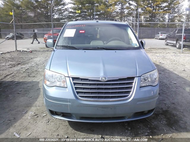 2A8HR54P88R716801 - 2008 CHRYSLER TOWN & COUNTRY TOURING Light Blue photo 6