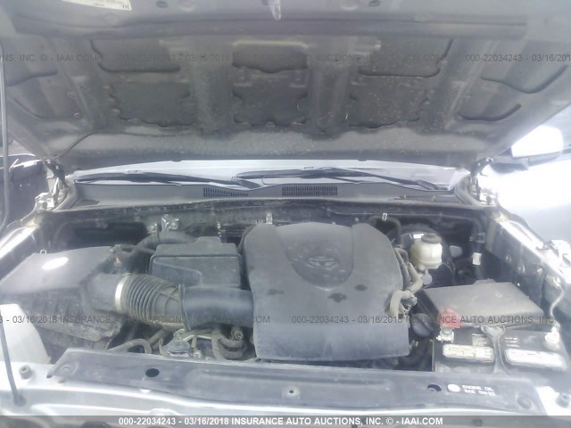 3TMDZ5BN4GM009787 - 2016 TOYOTA TACOMA DBL CAB/SR5/TRD SPORT/OR SILVER photo 10