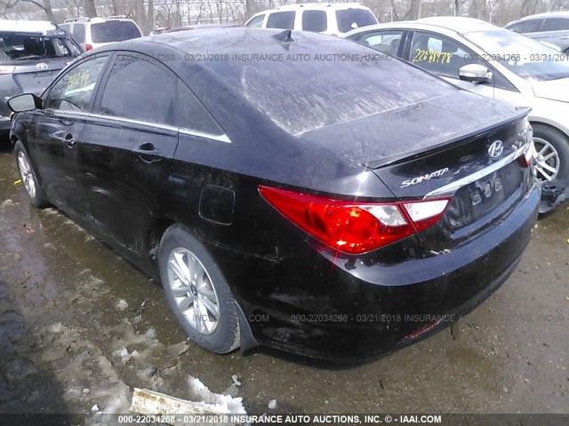 5NPEB4AC3DH532111 - 2013 HYUNDAI SONATA GLS BLACK photo 3