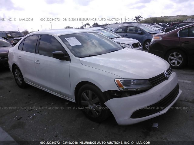 3VW2K7AJ4DM221569 - 2013 VOLKSWAGEN JETTA S 白色 照片 1