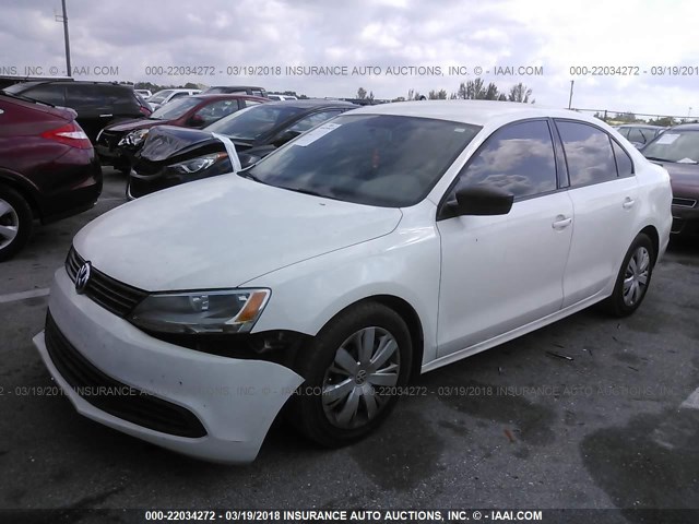 3VW2K7AJ4DM221569 - 2013 VOLKSWAGEN JETTA S 白色 照片 2