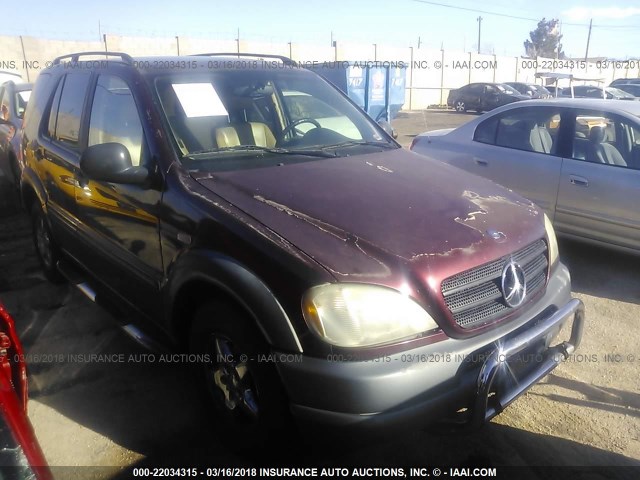 4JGAB54E4WA043773 - 1998 MERCEDES-BENZ ML 320 BURGUNDY photo 1