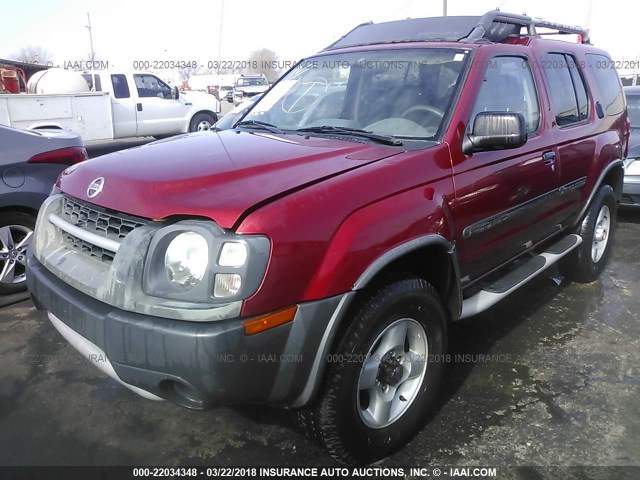 5N1ED28Y42C501762 - 2002 NISSAN XTERRA XE/SE RED photo 2