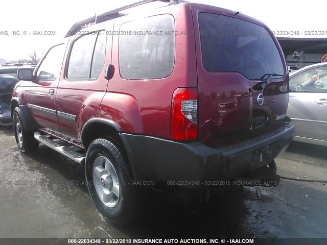 5N1ED28Y42C501762 - 2002 NISSAN XTERRA XE/SE RED photo 3