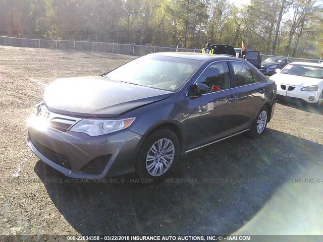 4T4BF1FK8ER444069 - 2014 TOYOTA CAMRY L/SE/LE/XLE GRAY photo 2