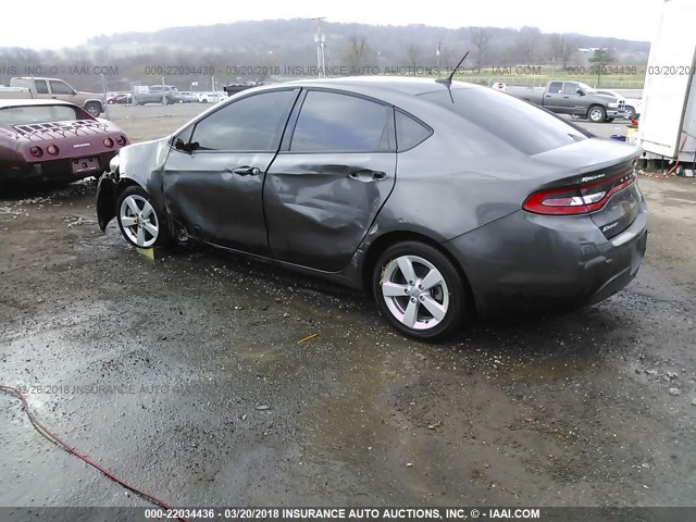 1C3CDFBB1GD564654 - 2016 DODGE DART SXT GRAY photo 3