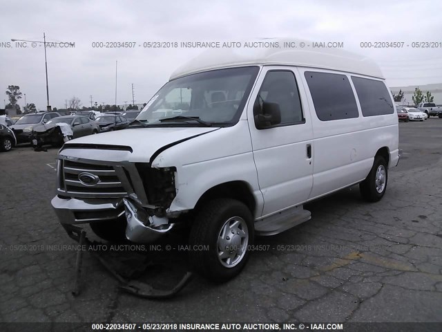 1FTNE1EL9CDA31406 - 2012 FORD ECONOLINE E150 VAN WHITE photo 2