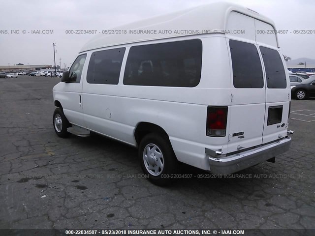 1FTNE1EL9CDA31406 - 2012 FORD ECONOLINE E150 VAN WHITE photo 3