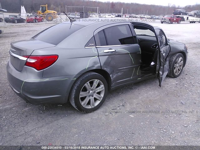 1C3CCBBB7DN666025 - 2013 CHRYSLER 200 TOURING GRAY photo 4