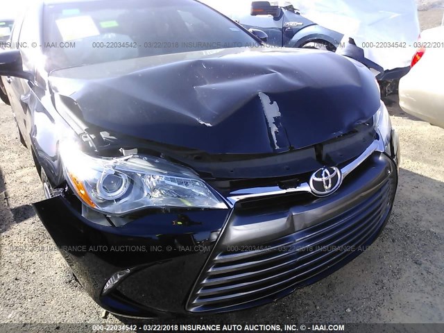 4T4BF1FK4GR518073 - 2016 TOYOTA CAMRY LE/XLE/SE/XSE BLACK photo 6