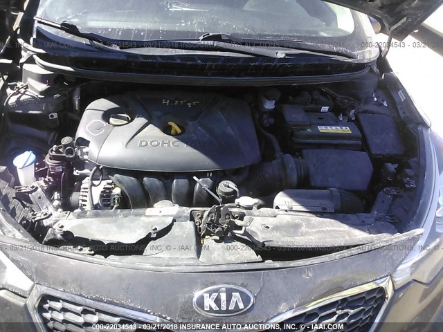 KNAFX4A66F5355604 - 2015 KIA FORTE LX GOLD photo 10