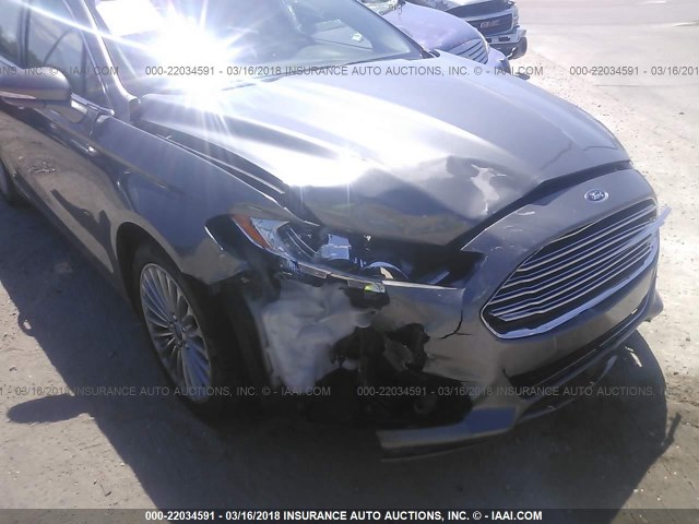 3FA6P0K97ER299839 - 2014 FORD FUSION TITANIUM GRAY photo 6