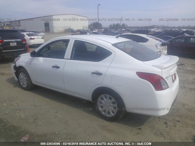 3N1CN7AP4JL801752 - 2018 NISSAN VERSA S/S PLUS/SV/SL WHITE photo 3