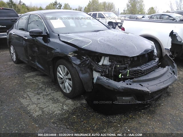 1HGCR2F7XEA055531 - 2014 HONDA ACCORD EX BLACK photo 1