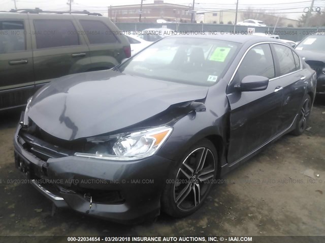 1HGCR2F55GA142884 - 2016 HONDA ACCORD SPORT 灰色 照片 2