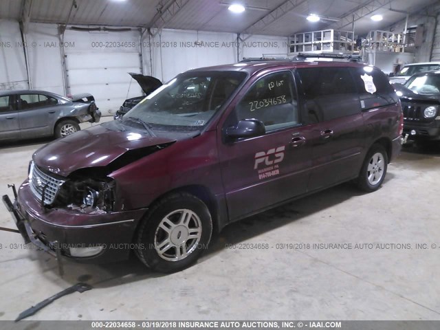 2FMZA52226BA51664 - 2006 FORD FREESTAR SEL MAROON photo 2