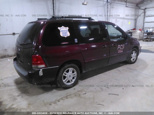 2FMZA52226BA51664 - 2006 FORD FREESTAR SEL MAROON photo 4