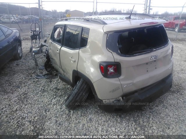 ZACCJBBT0FPB52418 - 2015 JEEP RENEGADE LATITUDE TAN photo 3