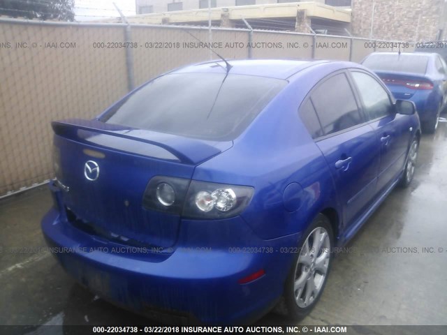 JM1BK323371656094 - 2007 MAZDA 3 S BLUE photo 4