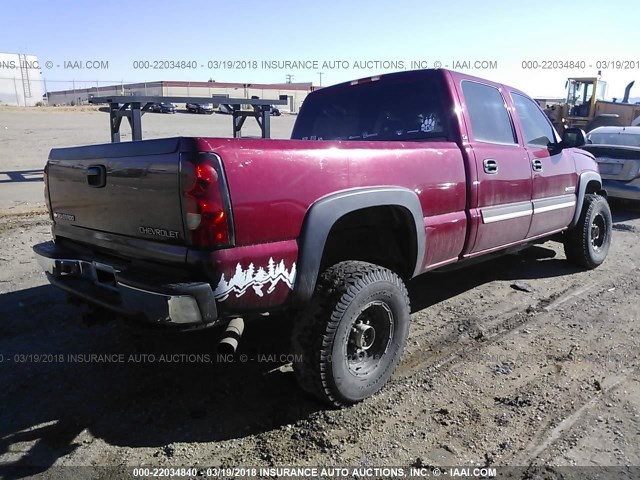 1GCHC23U05F834312 - 2005 CHEVROLET SILVERADO C2500 HEAVY DUTY BURGUNDY photo 4